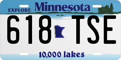 MN license plate 618TSE