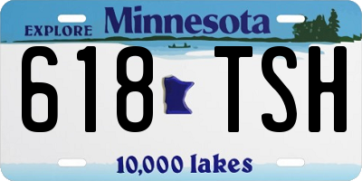 MN license plate 618TSH
