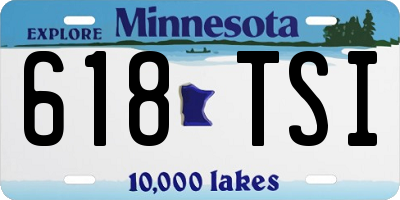 MN license plate 618TSI