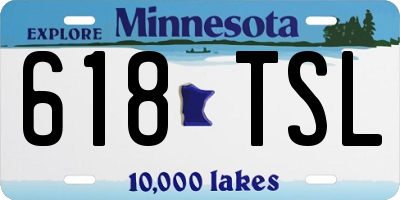MN license plate 618TSL