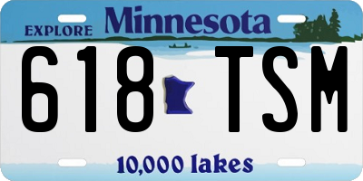 MN license plate 618TSM