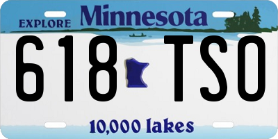 MN license plate 618TSO