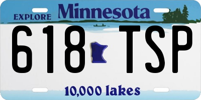 MN license plate 618TSP