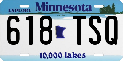MN license plate 618TSQ