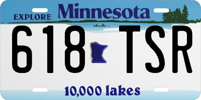 MN license plate 618TSR