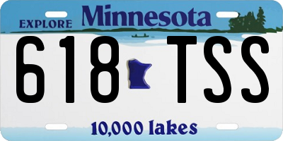 MN license plate 618TSS