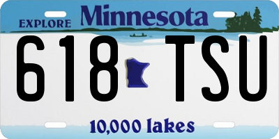 MN license plate 618TSU