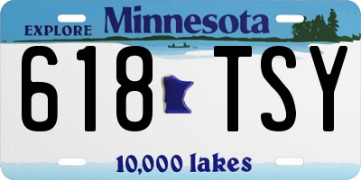 MN license plate 618TSY
