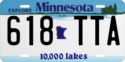 MN license plate 618TTA