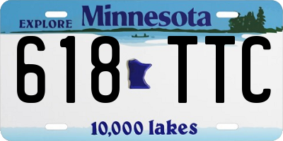 MN license plate 618TTC