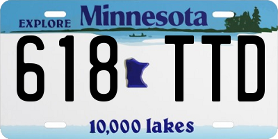 MN license plate 618TTD