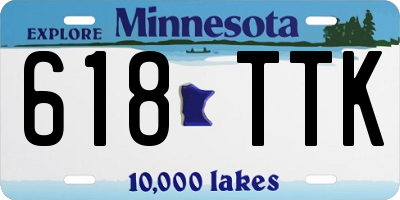 MN license plate 618TTK