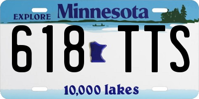 MN license plate 618TTS