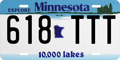 MN license plate 618TTT