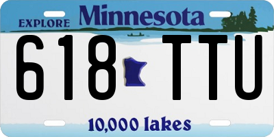 MN license plate 618TTU