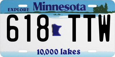 MN license plate 618TTW