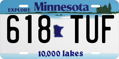 MN license plate 618TUF
