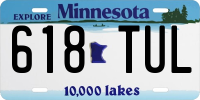 MN license plate 618TUL