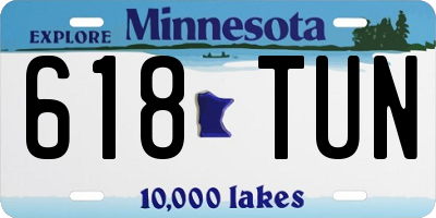 MN license plate 618TUN