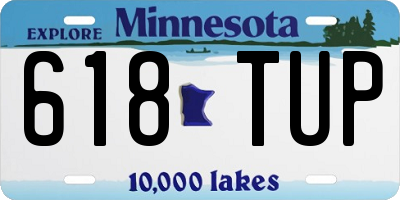 MN license plate 618TUP