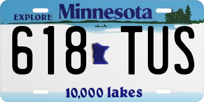 MN license plate 618TUS