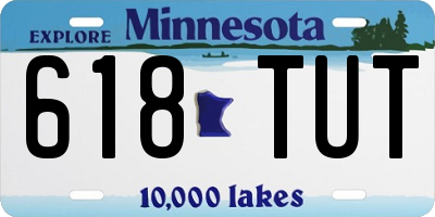 MN license plate 618TUT