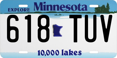 MN license plate 618TUV