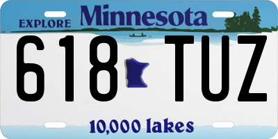 MN license plate 618TUZ