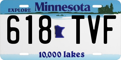 MN license plate 618TVF