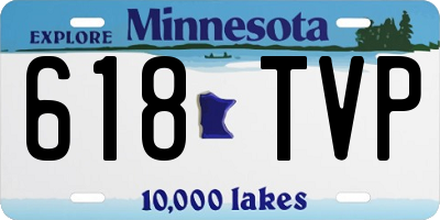 MN license plate 618TVP