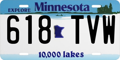 MN license plate 618TVW