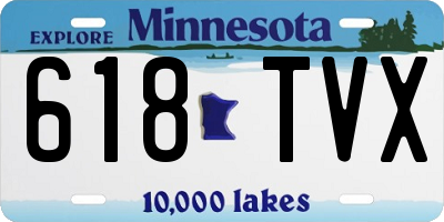 MN license plate 618TVX