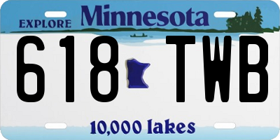MN license plate 618TWB