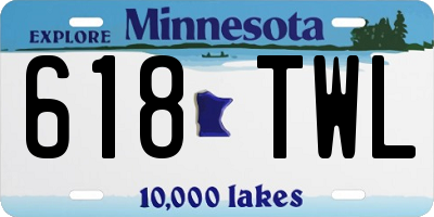 MN license plate 618TWL