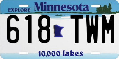 MN license plate 618TWM