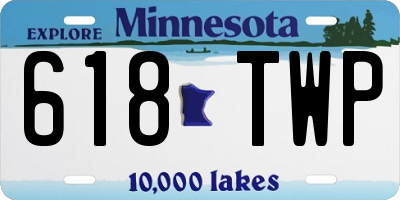 MN license plate 618TWP