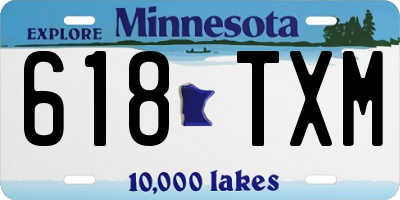 MN license plate 618TXM