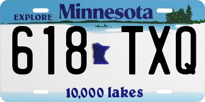 MN license plate 618TXQ