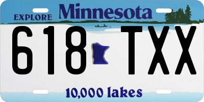 MN license plate 618TXX