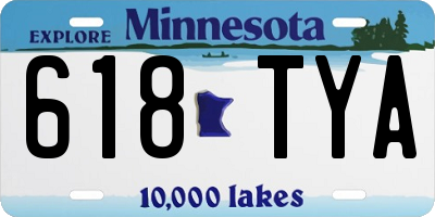 MN license plate 618TYA