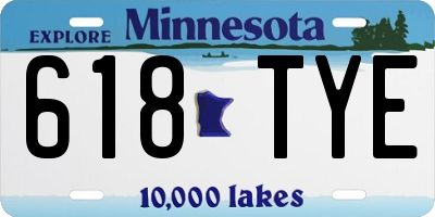 MN license plate 618TYE