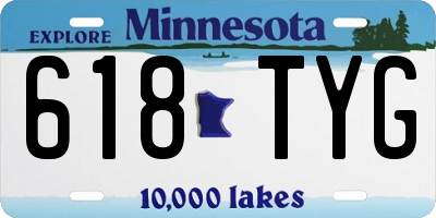 MN license plate 618TYG