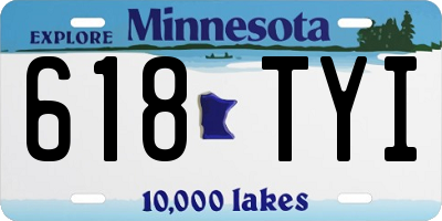 MN license plate 618TYI