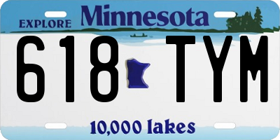 MN license plate 618TYM
