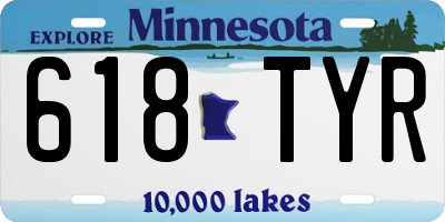 MN license plate 618TYR