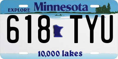 MN license plate 618TYU