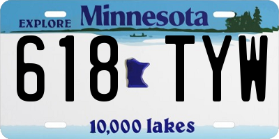 MN license plate 618TYW