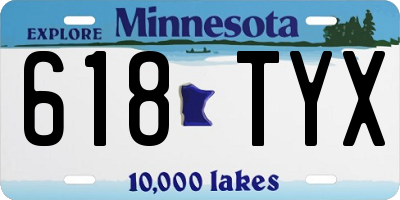 MN license plate 618TYX