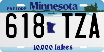 MN license plate 618TZA