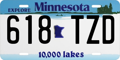MN license plate 618TZD